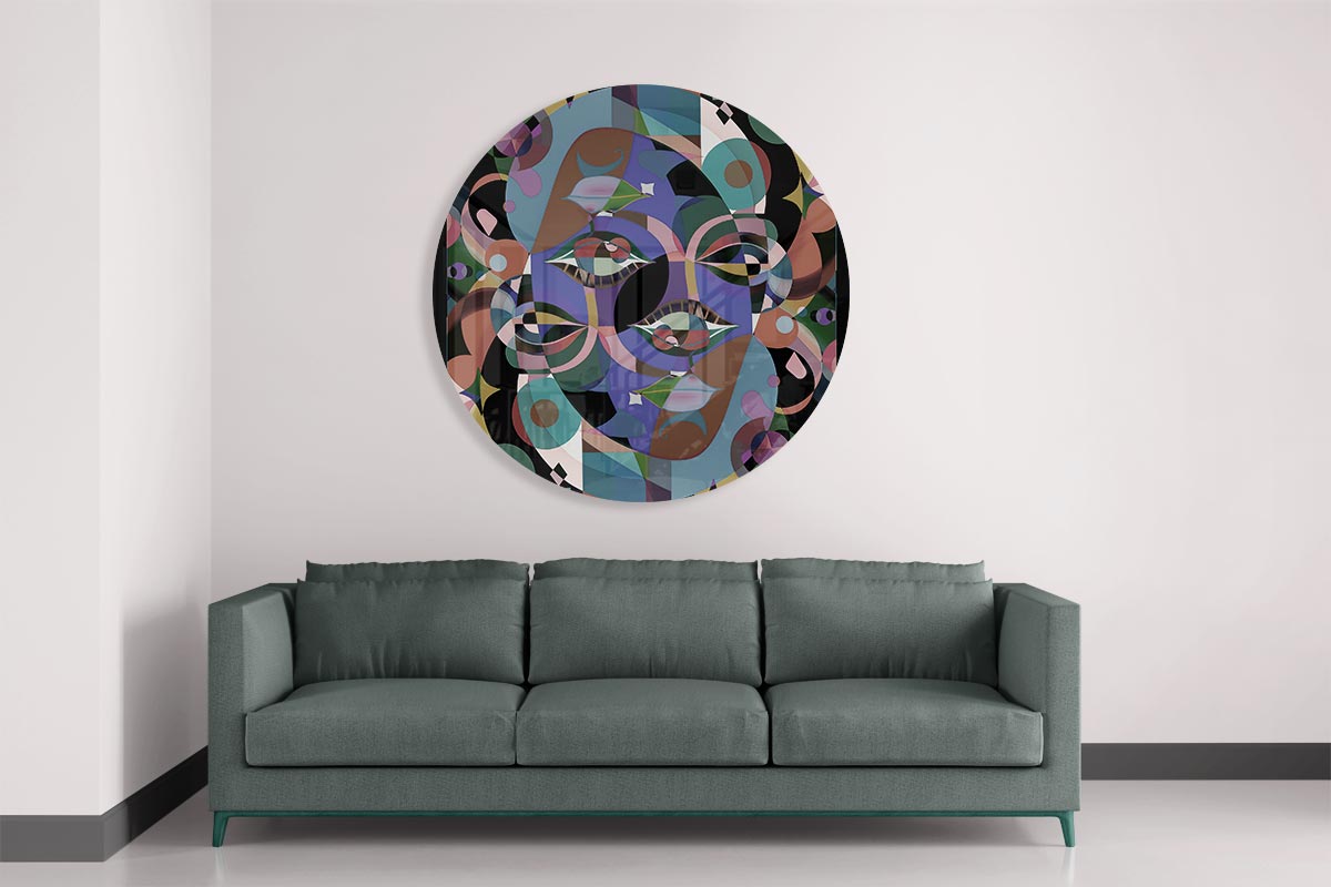 Abstracte kunst muurcirkel-WallArtistic