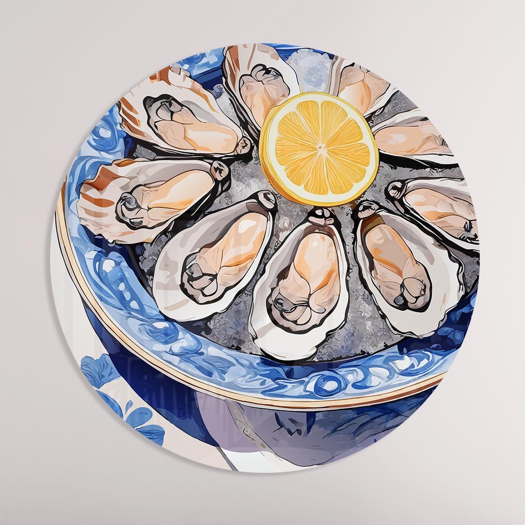 Perfecte Oesters Muurcirkel-WallArtistic