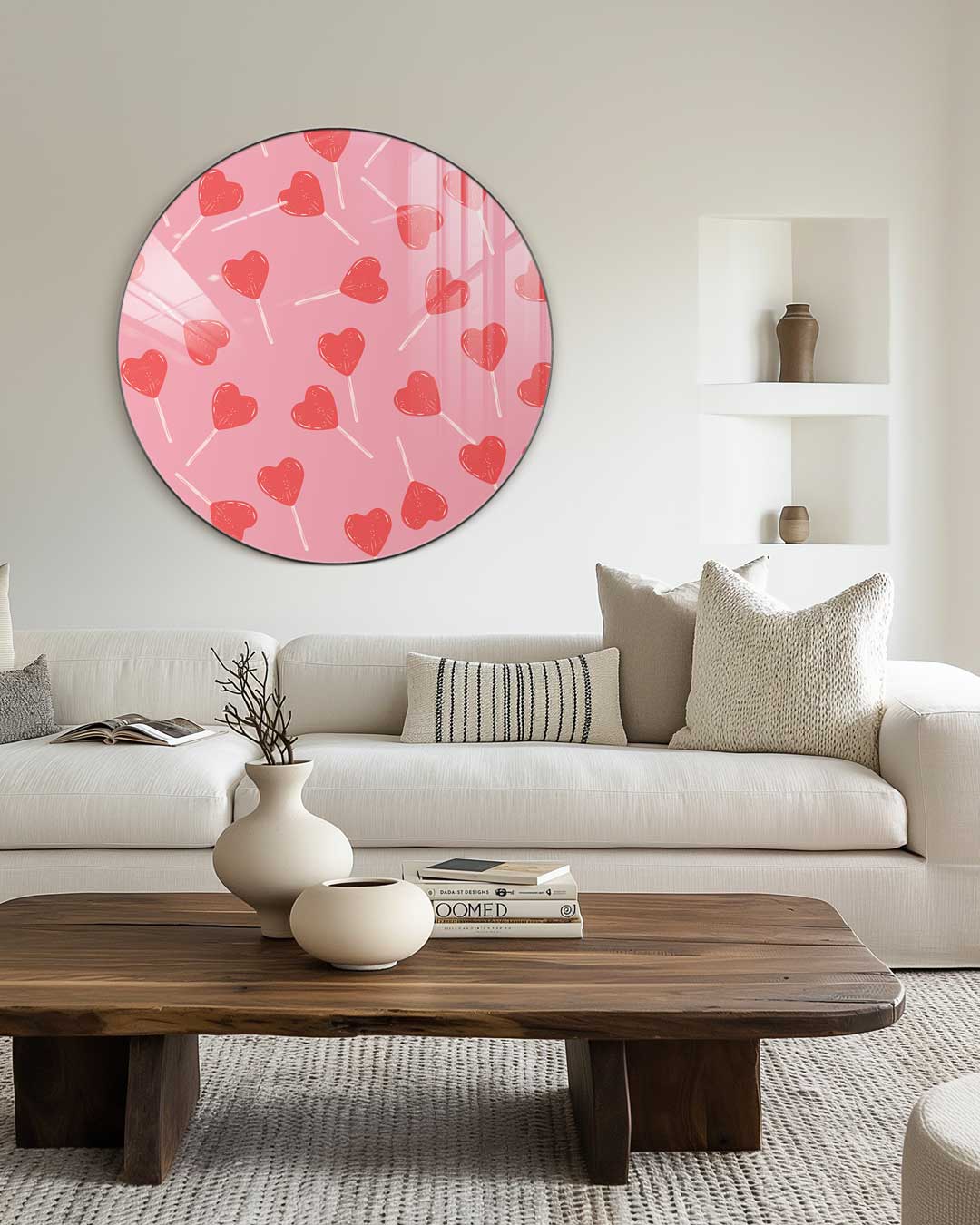Hartjes Lolly Muurcirkel-WallArtistic