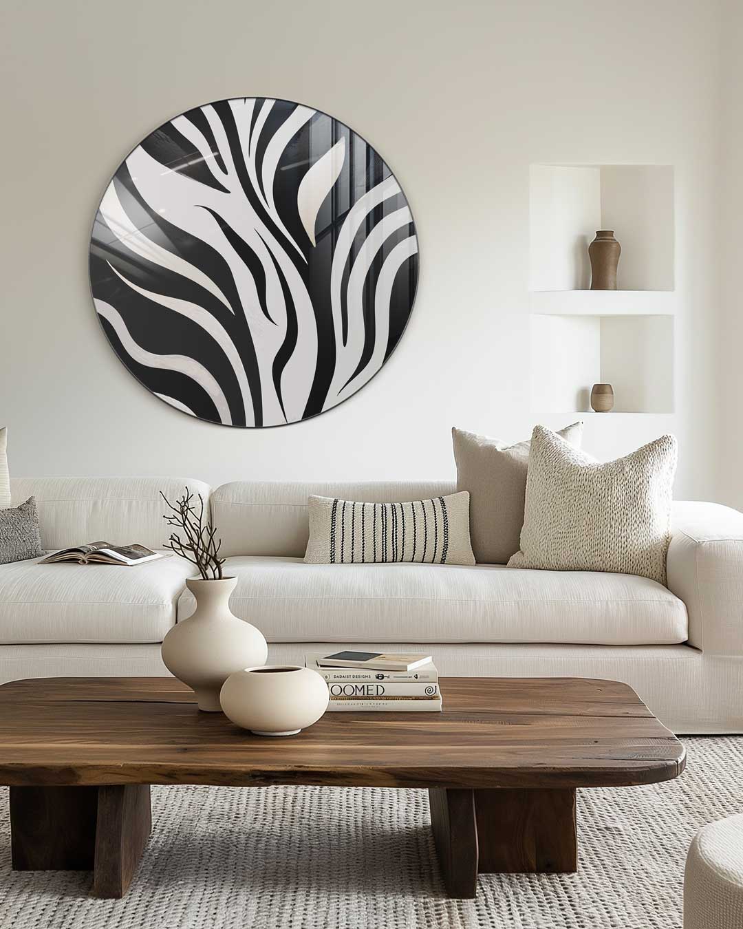Trendy Zebra Print Muurcirkel