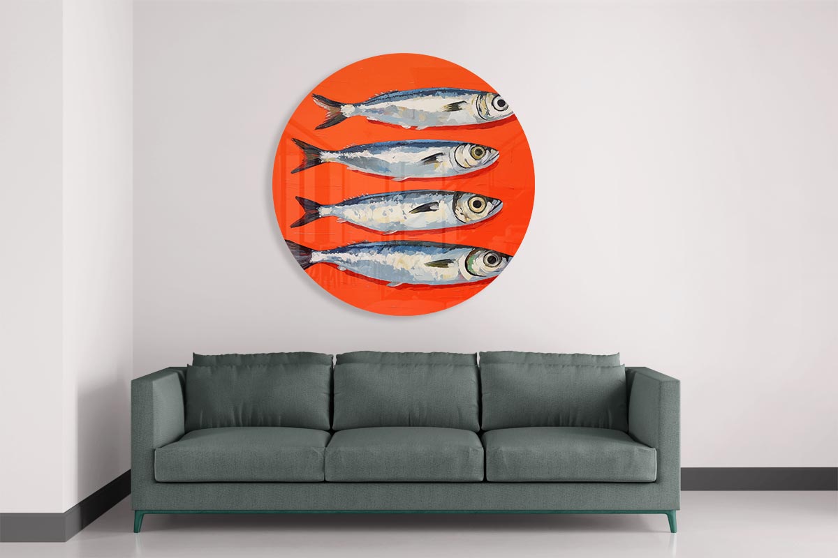 Kleurrijke Vissen Opvallende Muurcirkel-WallArtistic