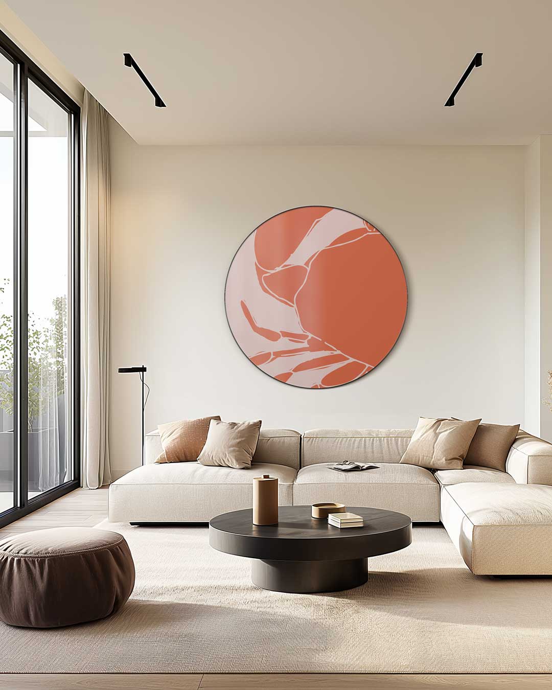 Trendy Krab Muurcirkel-WallArtistic