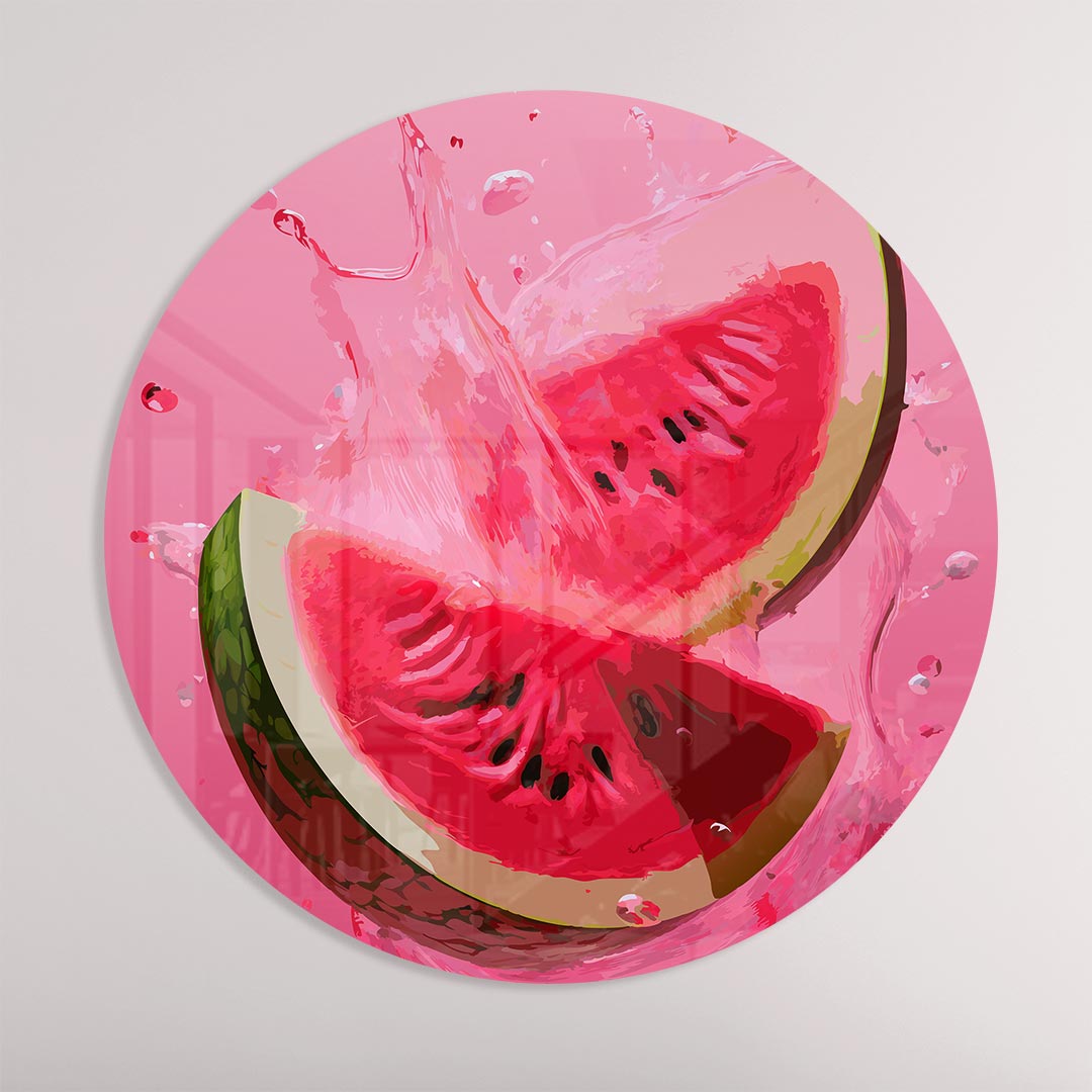 Verfrissende Watermeloen Muurcirkel-WallArtistic