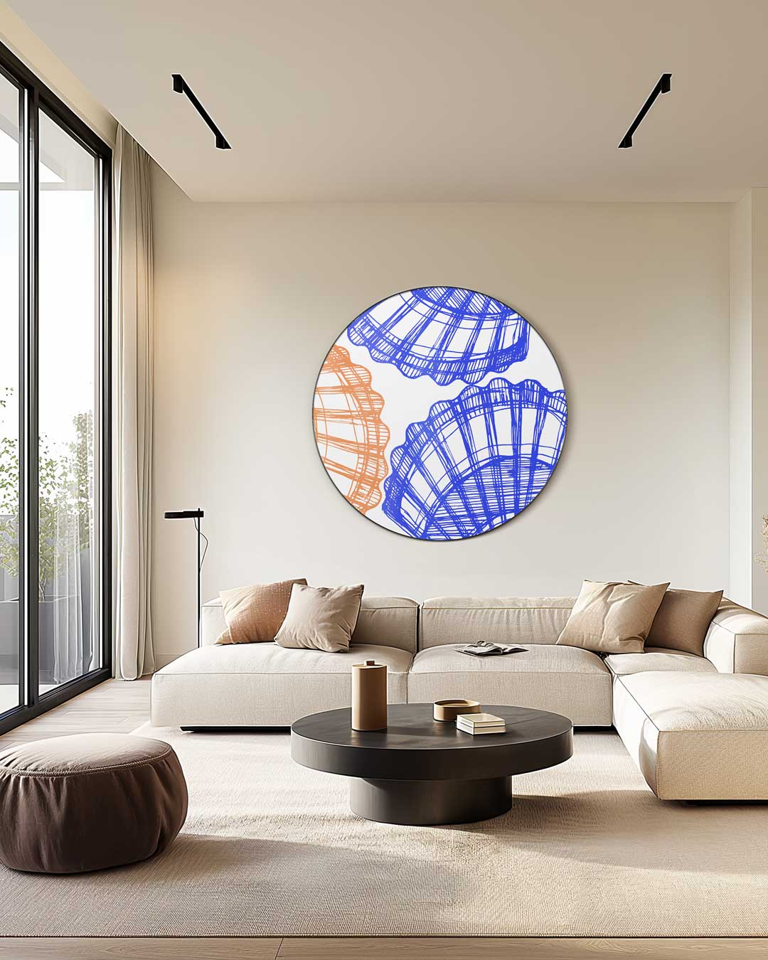 Schelpen Wanddecoratie Cirkel Muurcirkel