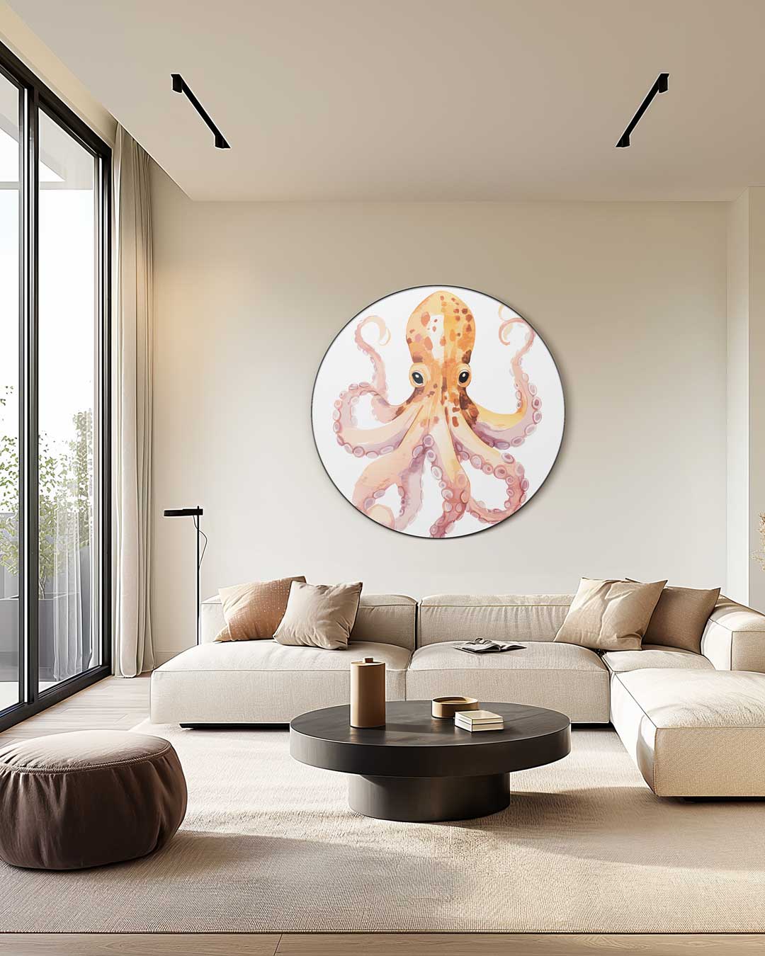 Vrolijke Octopus Muurcirkel
