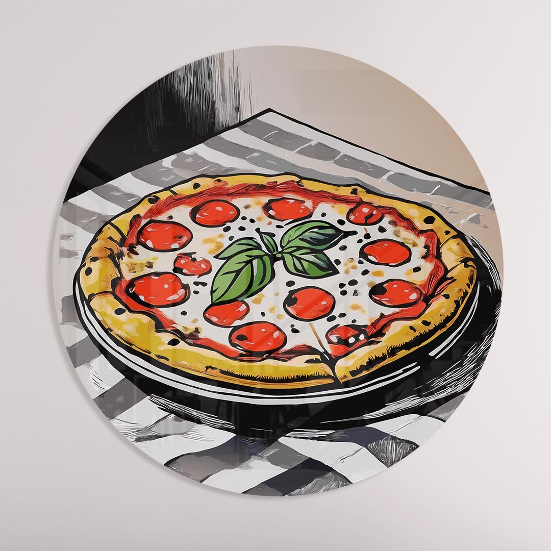 Pizza Muurcirkel-WallArtistic