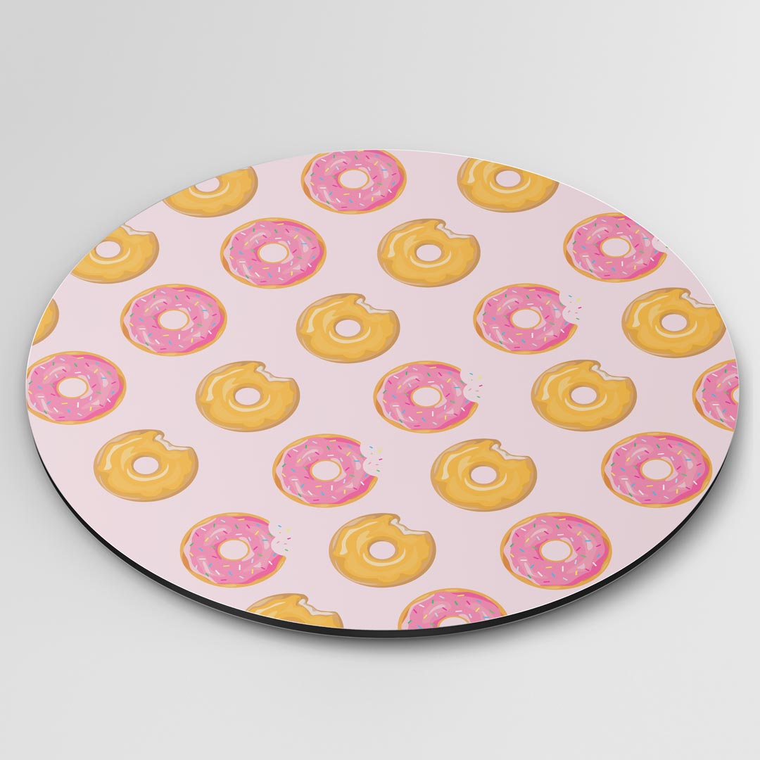 Vrolijke Donut Muurcirkel-WallArtistic