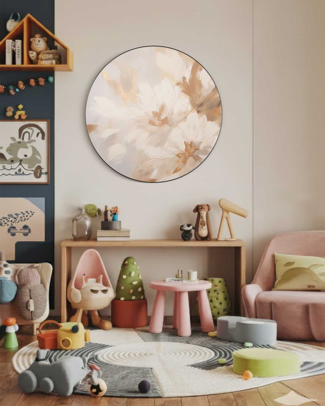 Romantische Bloemen Muurcirkel-WallArtistic