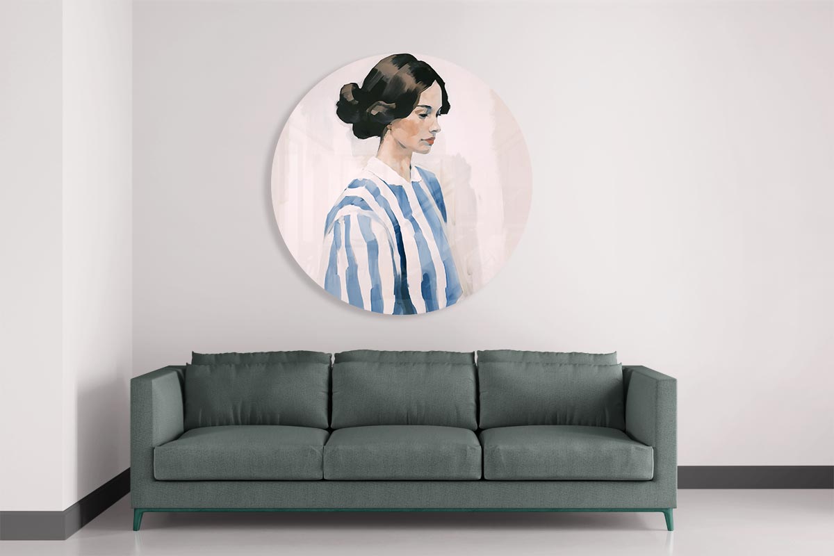 Elegante Vrouwelijke Muurcirkel-WallArtistic