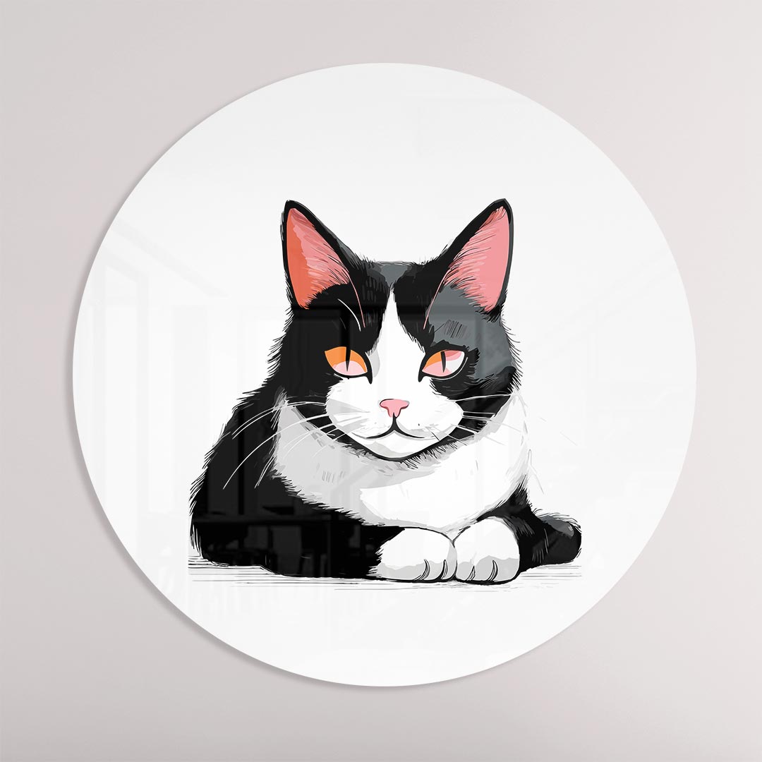 Schattige Kat Muurcirkel