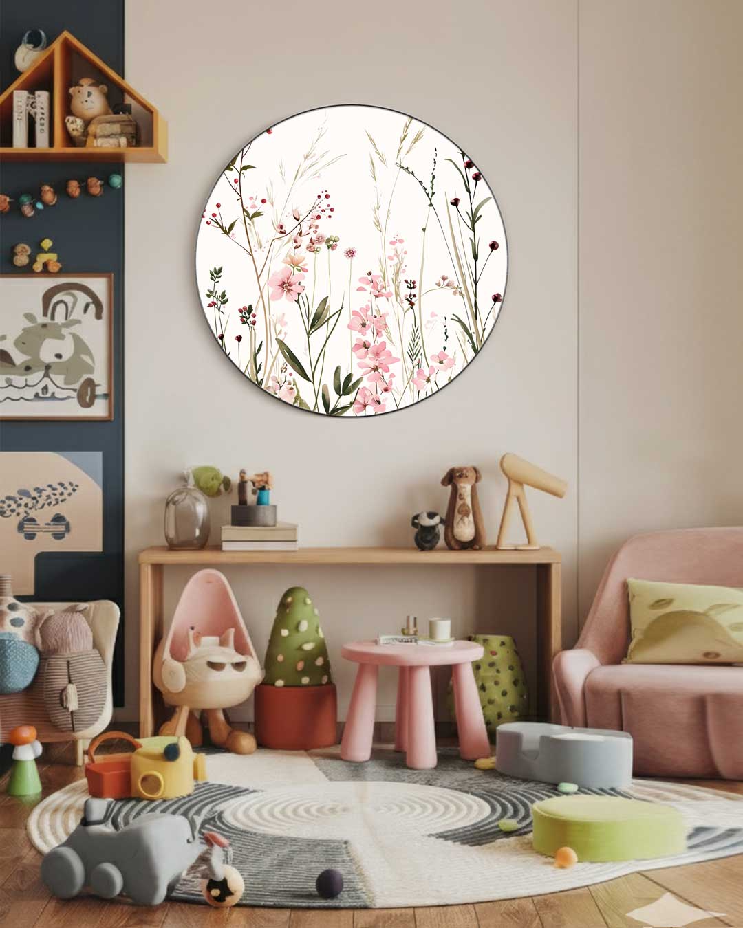 Bloemenpracht Muurcirkel-WallArtistic