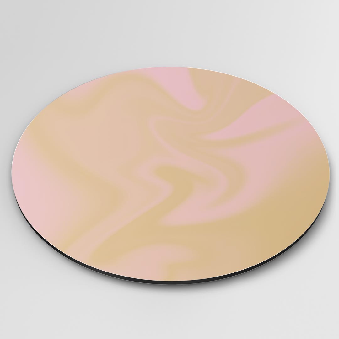 Vloeiende Roze-Beige Muurcirkel
