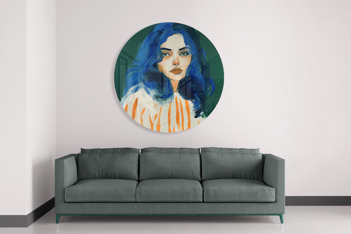 Muurcirkel Artistieke Vrouw-WallArtistic