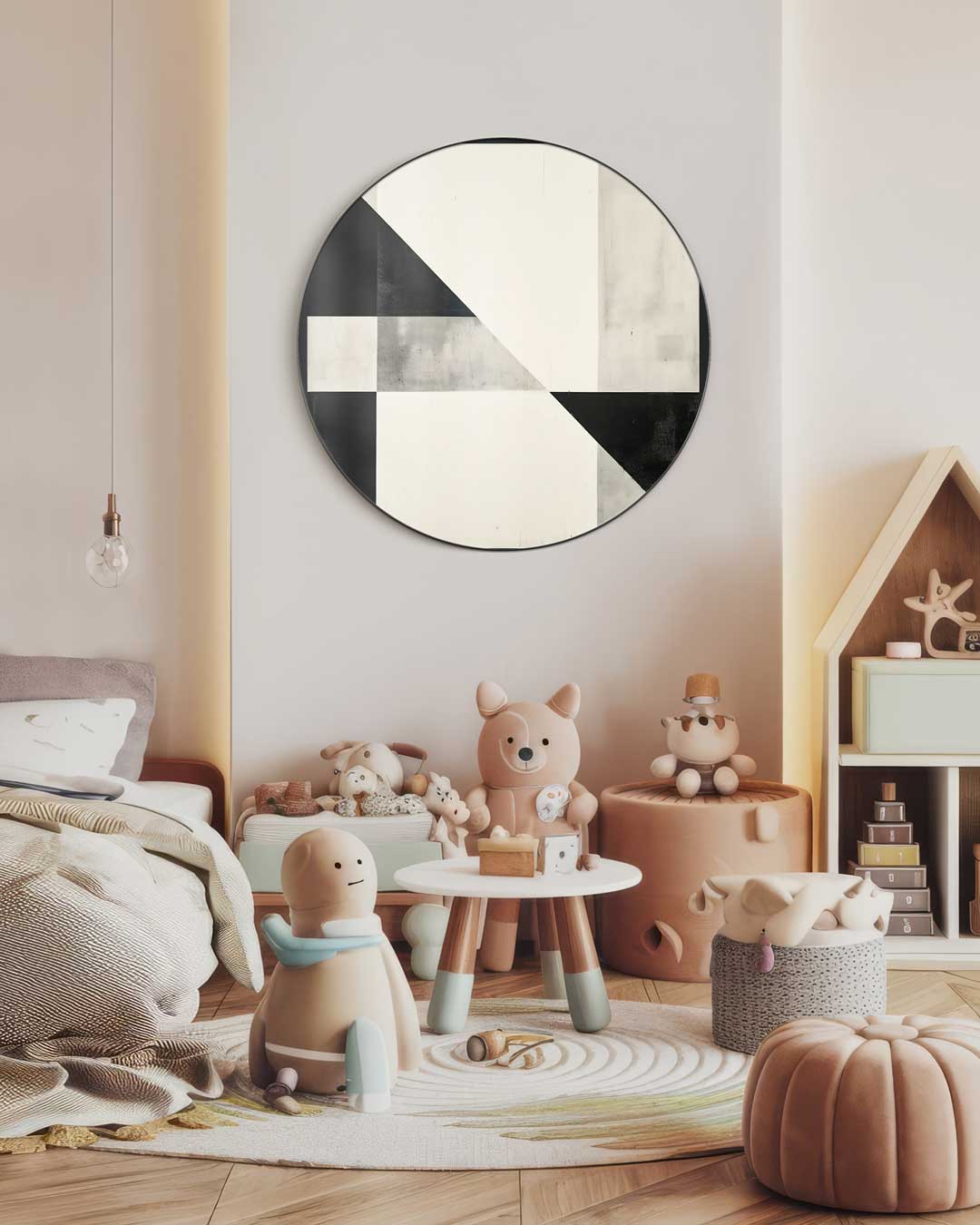 Geometrische kunst muurcirkel