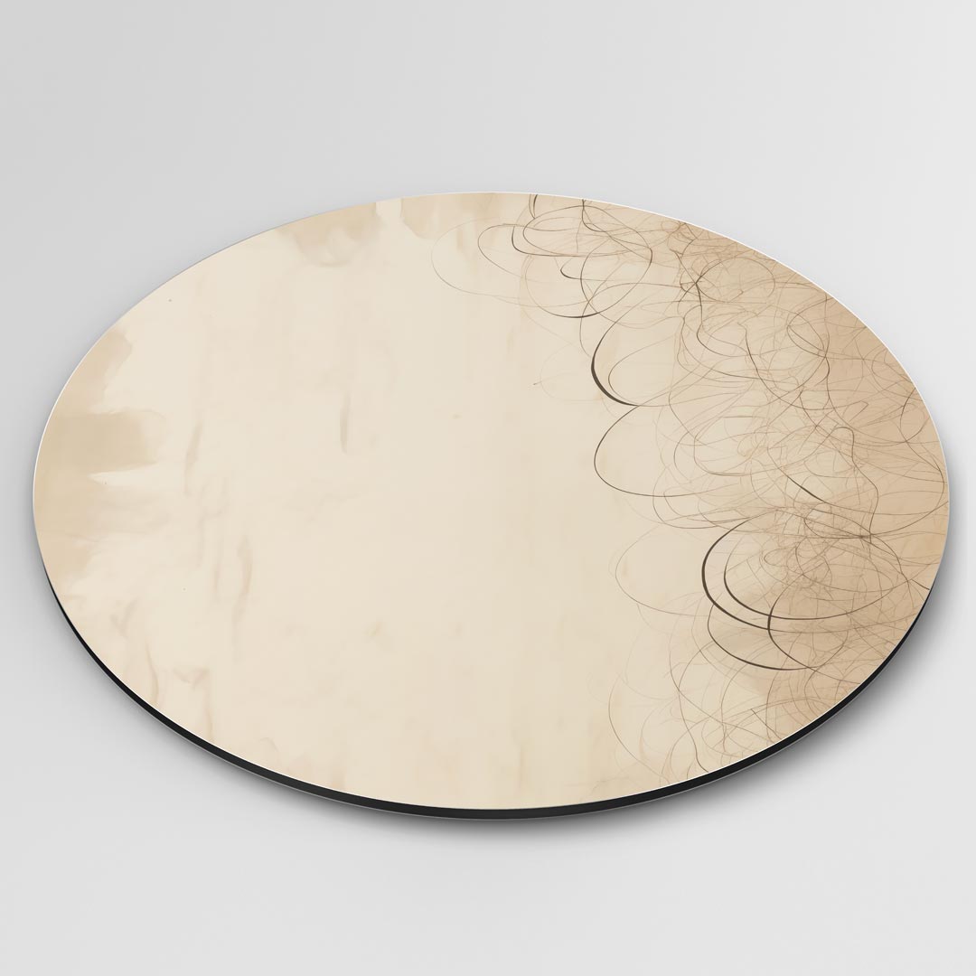 Elegante Beige Kunstenaar Muurcirkel