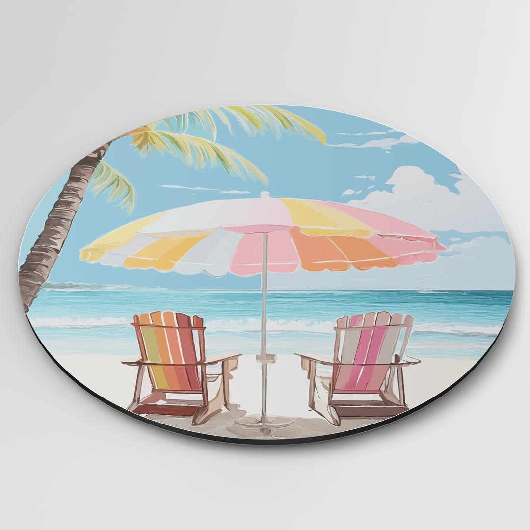 Zomerse Strandvibes Muurcirkel