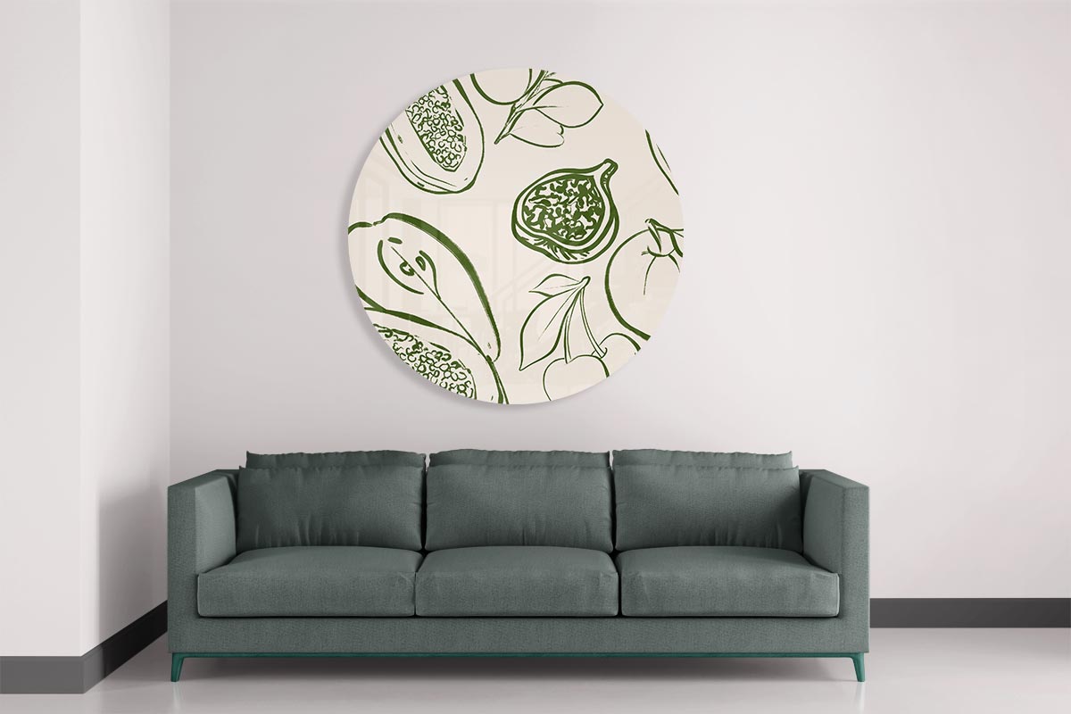 Fruitige Muurcirkel-WallArtistic