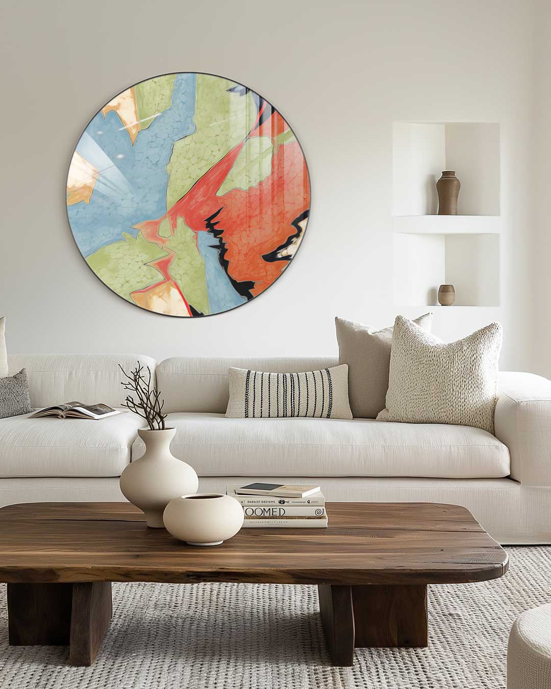 Kleurrijke Abstracte Wanddecoratie Muurcirkel