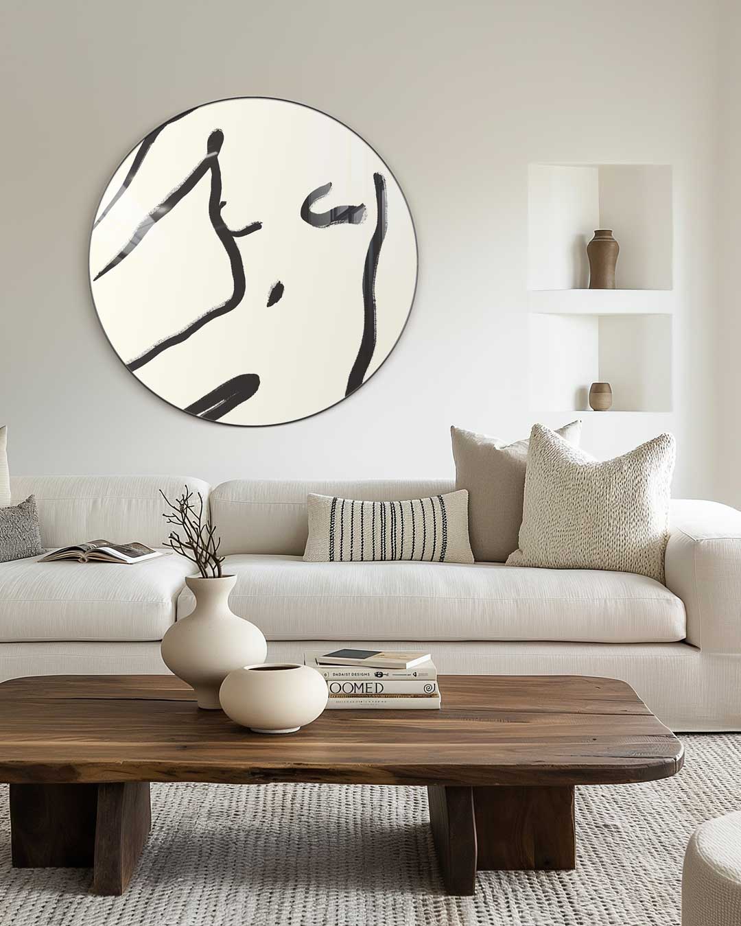 Abstracte Lijntekening Muurcirkel