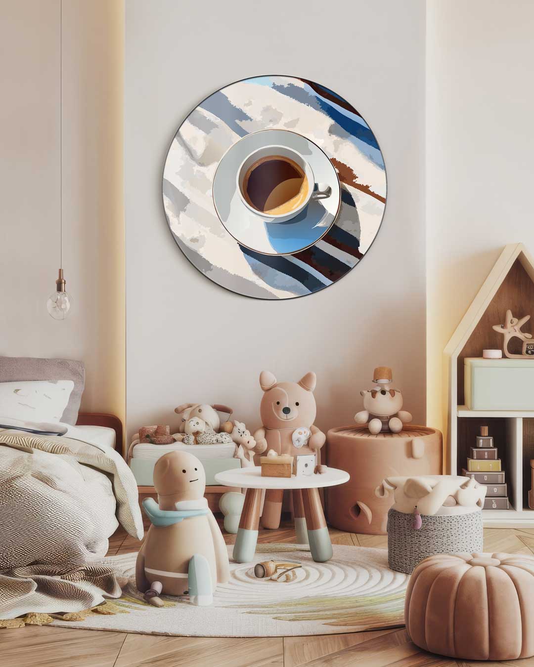 Rustieke Koffie Muurcirkel-WallArtistic