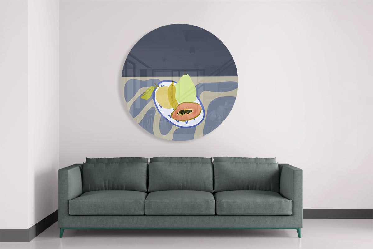 Tropische Vruchten Muurcirkel-WallArtistic