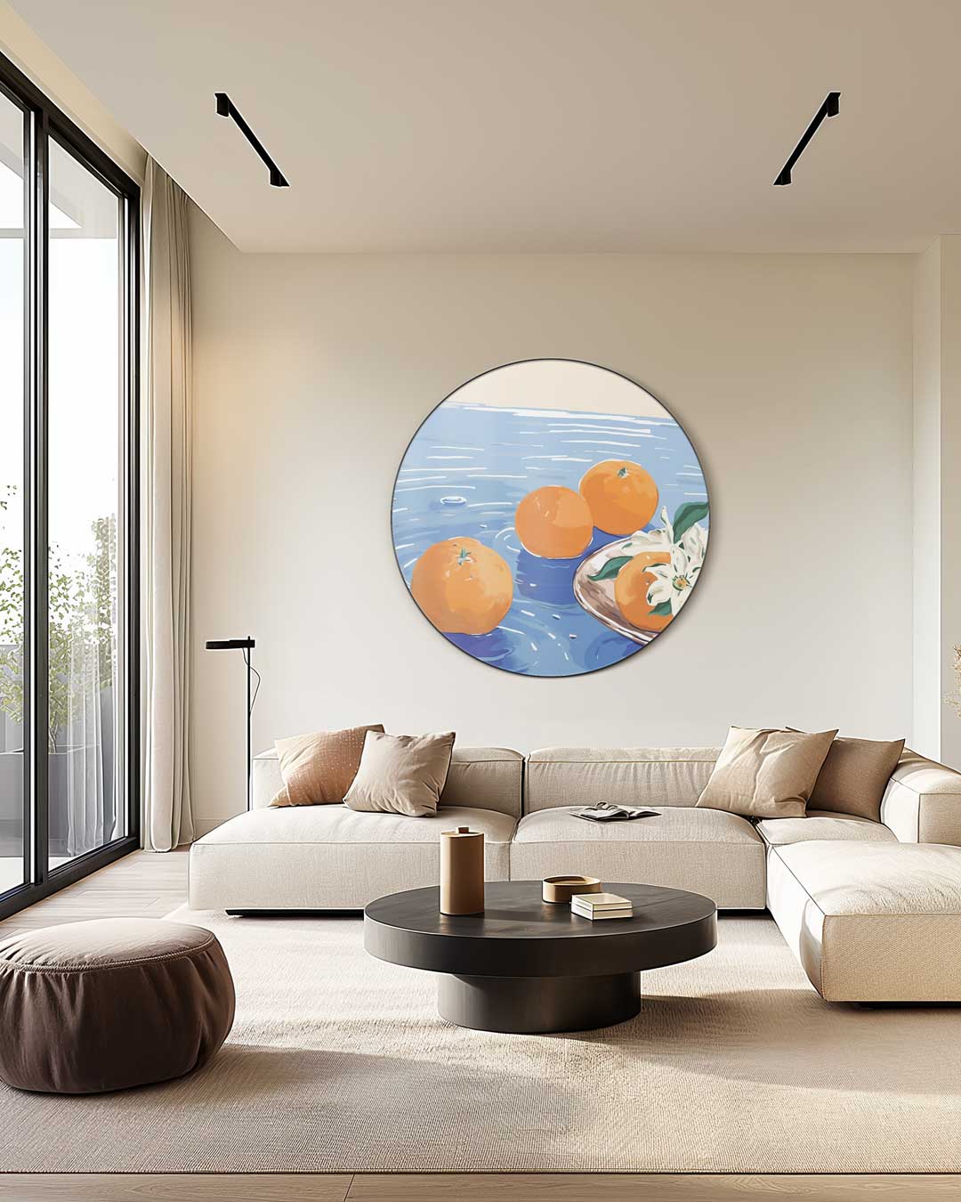 Sunny Citrus Muurcirkel-WallArtistic