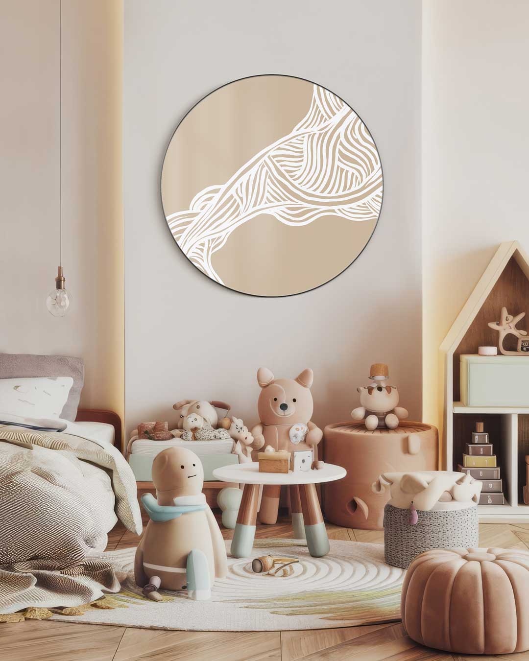 Moderne Beige Muurcirkel