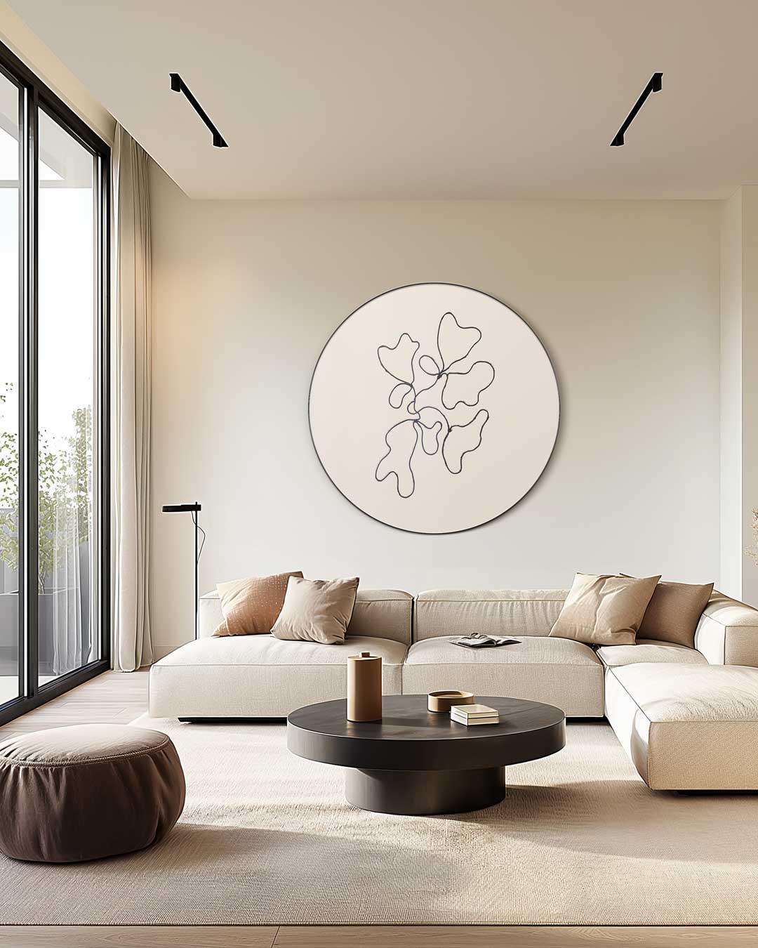 Abstracte Lijntekening Muurcirkel