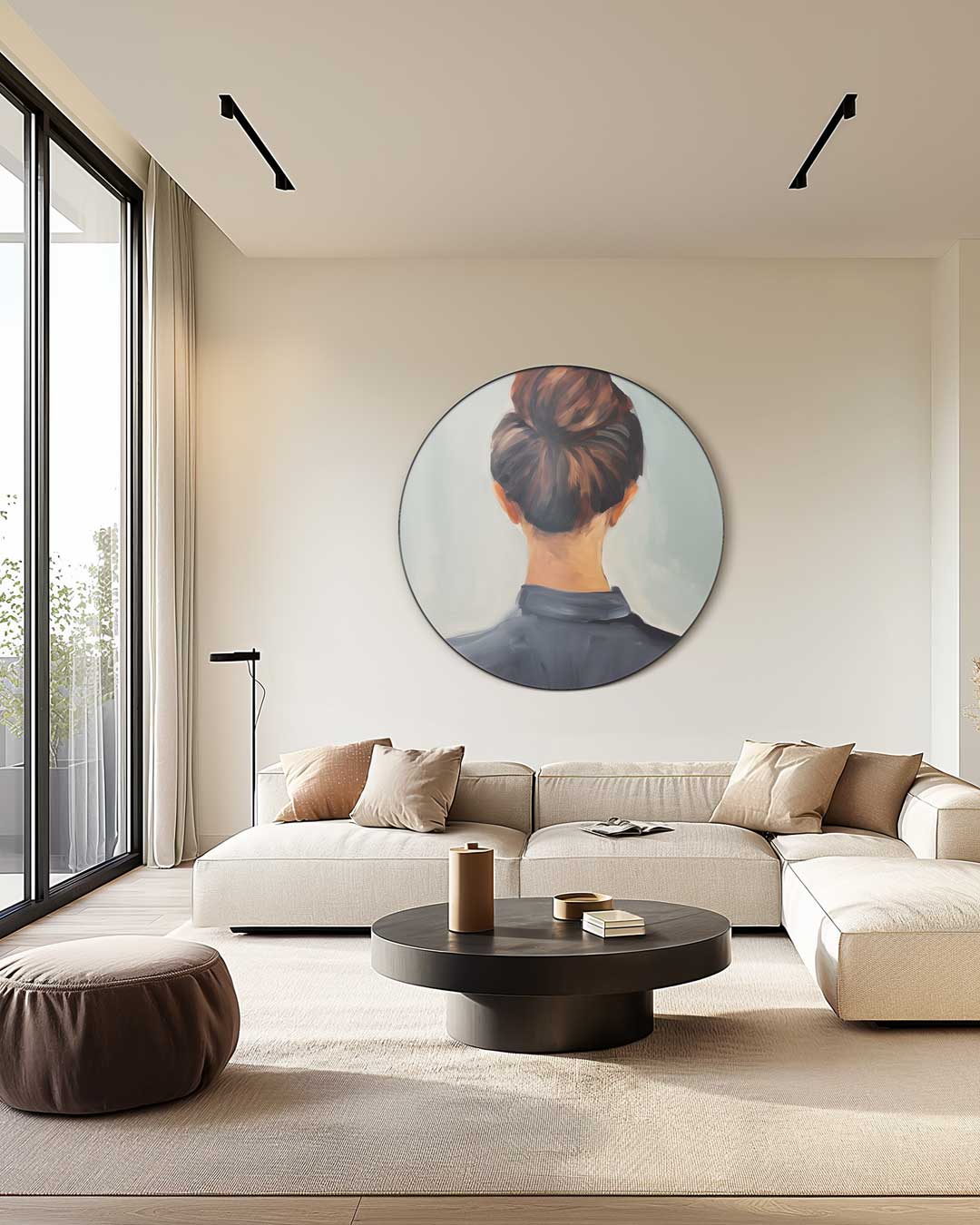Elegant Haar in Strakke Knot Muurcirkel