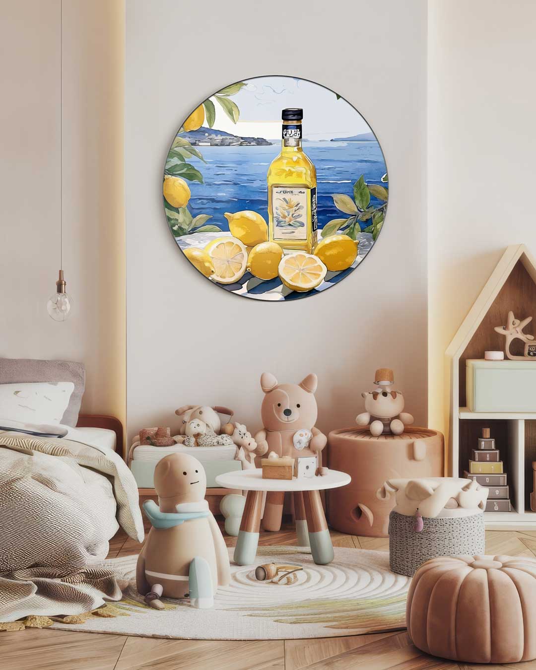 Mediterrane Limonade Muurcirkel-WallArtistic