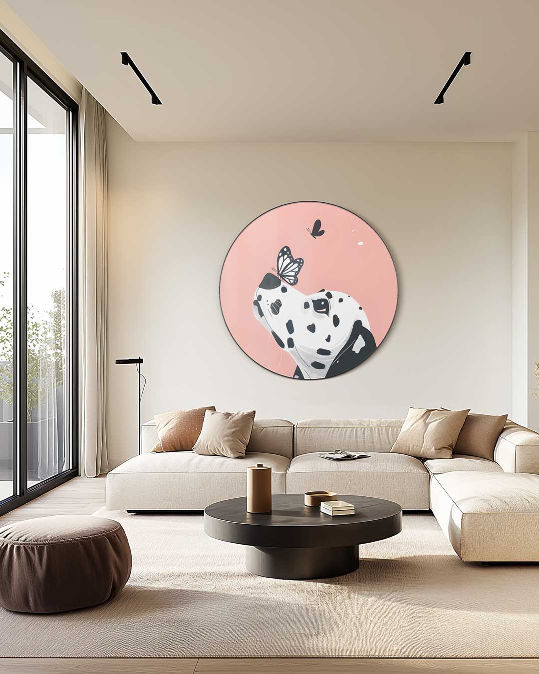 Dalmatier met Vlinders Muurcirkel