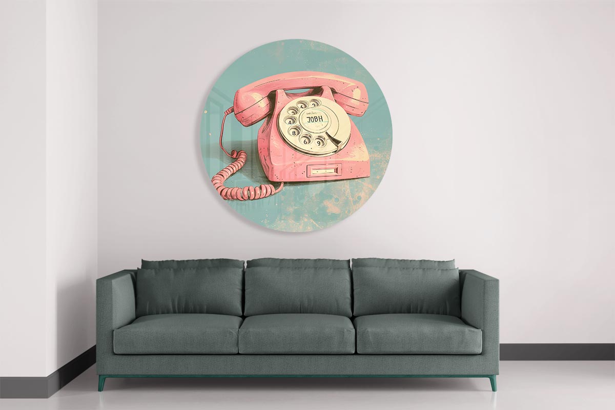 Retro Telefoon Muurcirkel