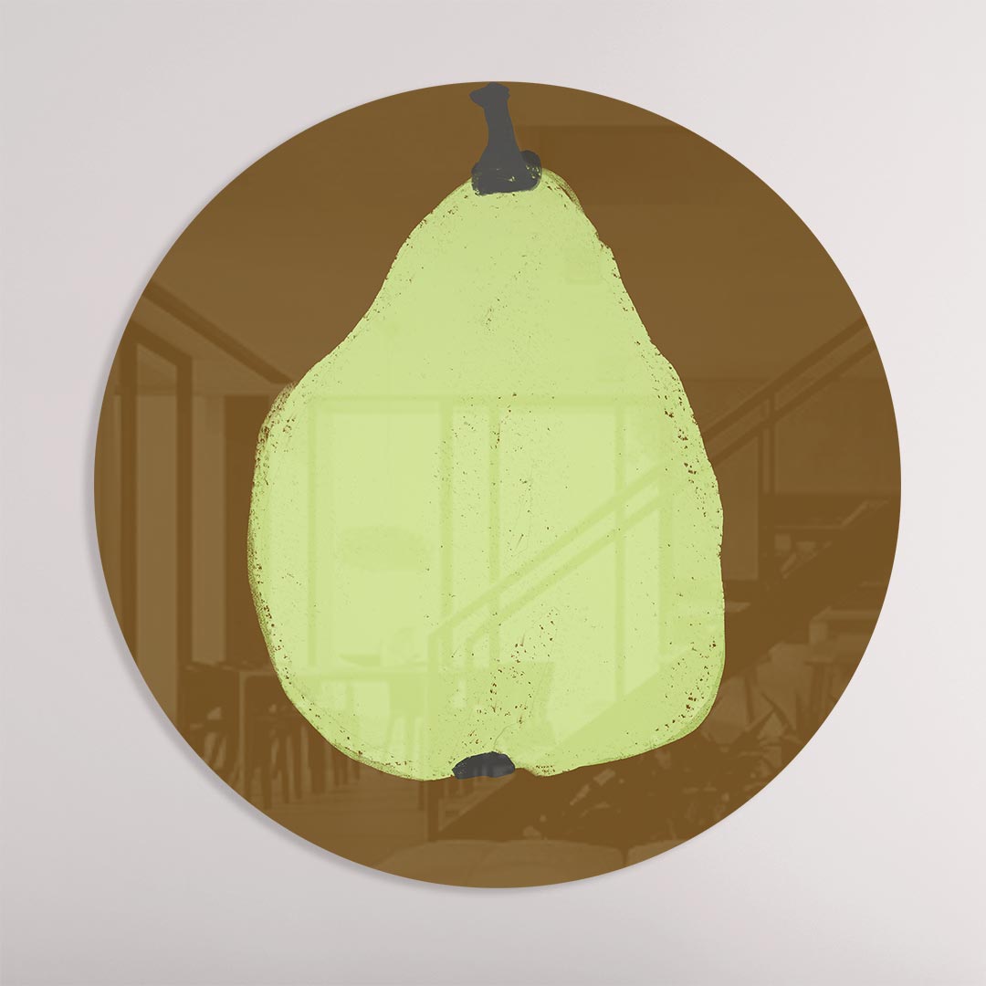 Groene Peer Muurcirkel-WallArtistic