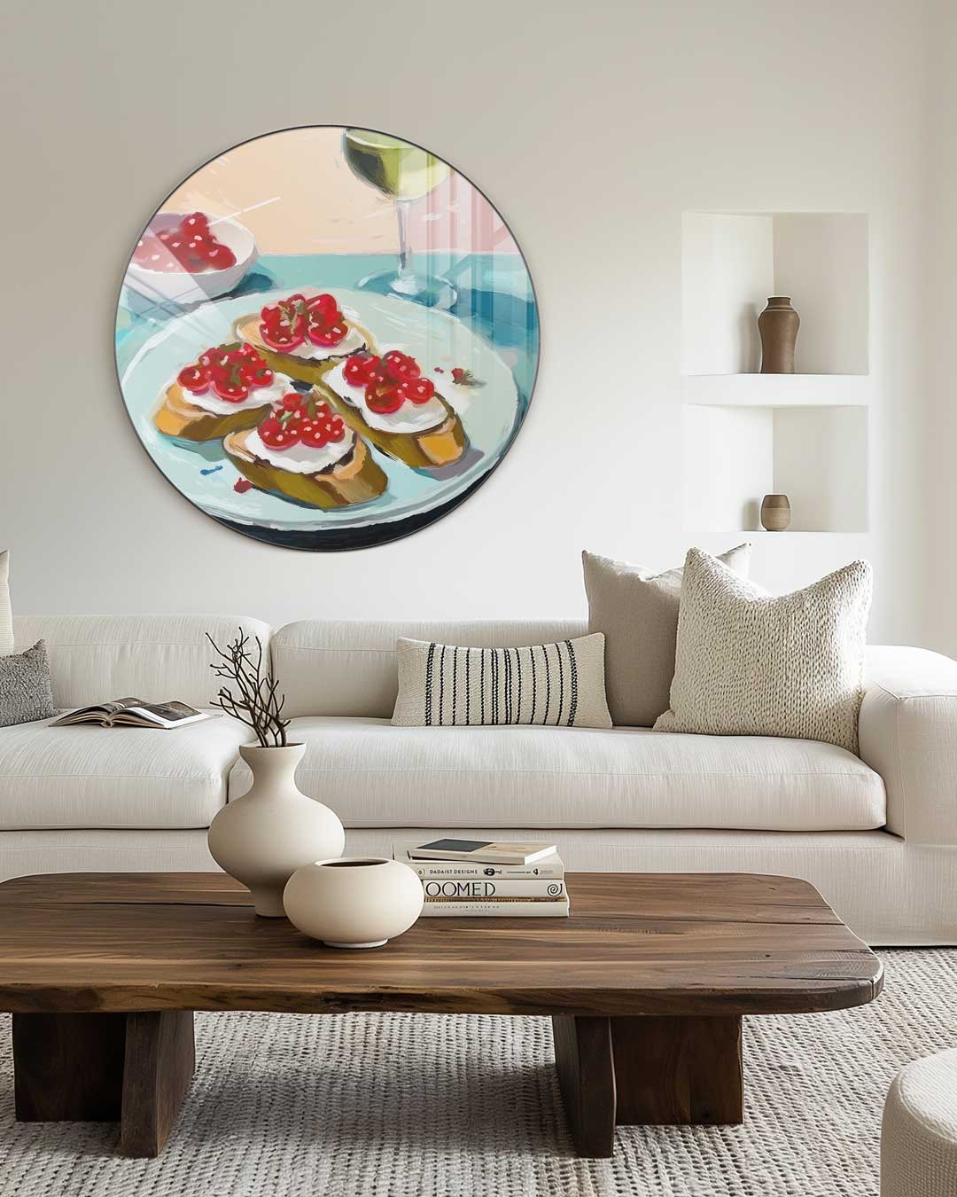 Stijlvolle Foodie Muurcirkel-WallArtistic