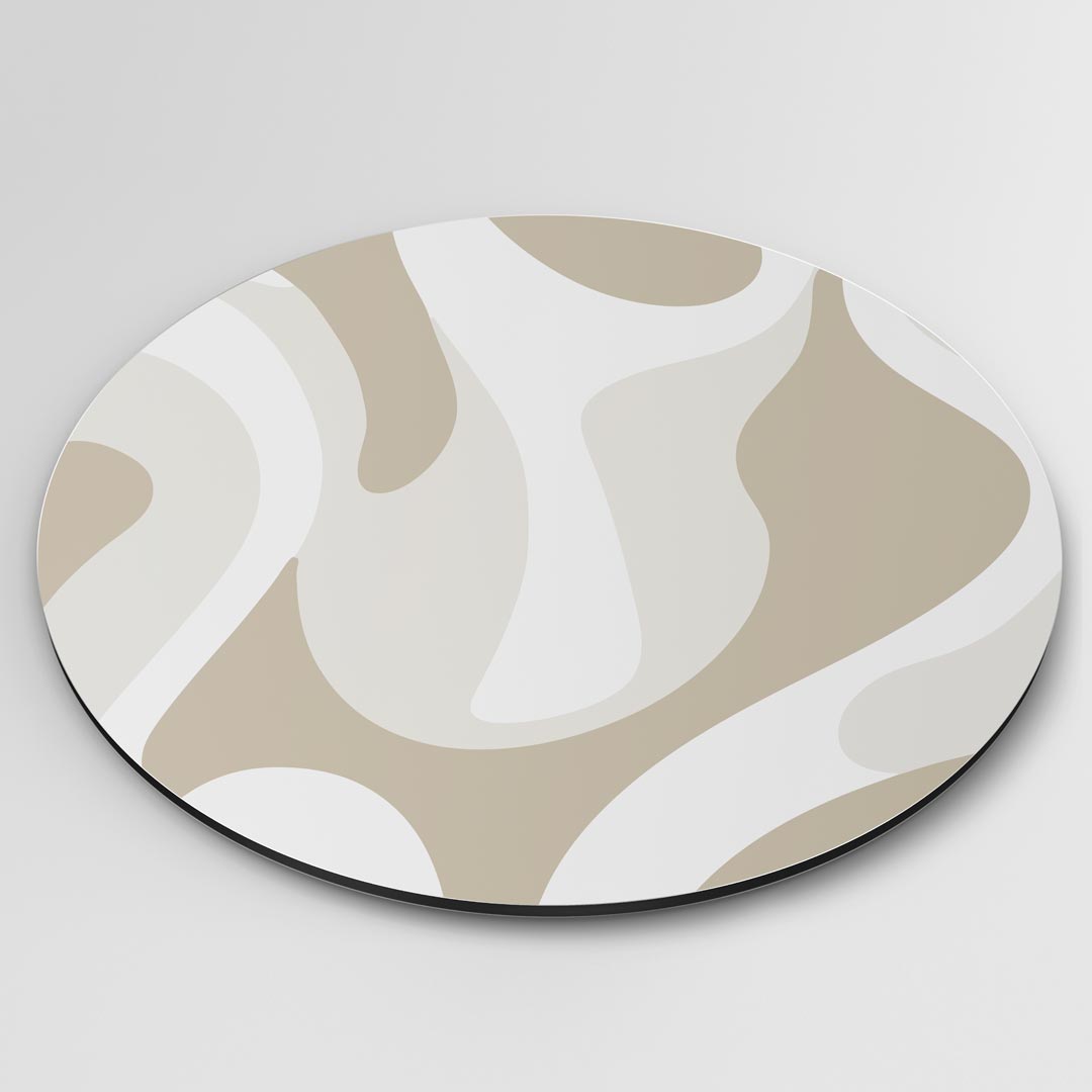 Abstracte Beige Muurcirkel