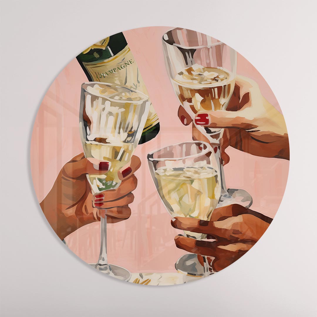 Drinken in Stijl Muurcirkel-WallArtistic