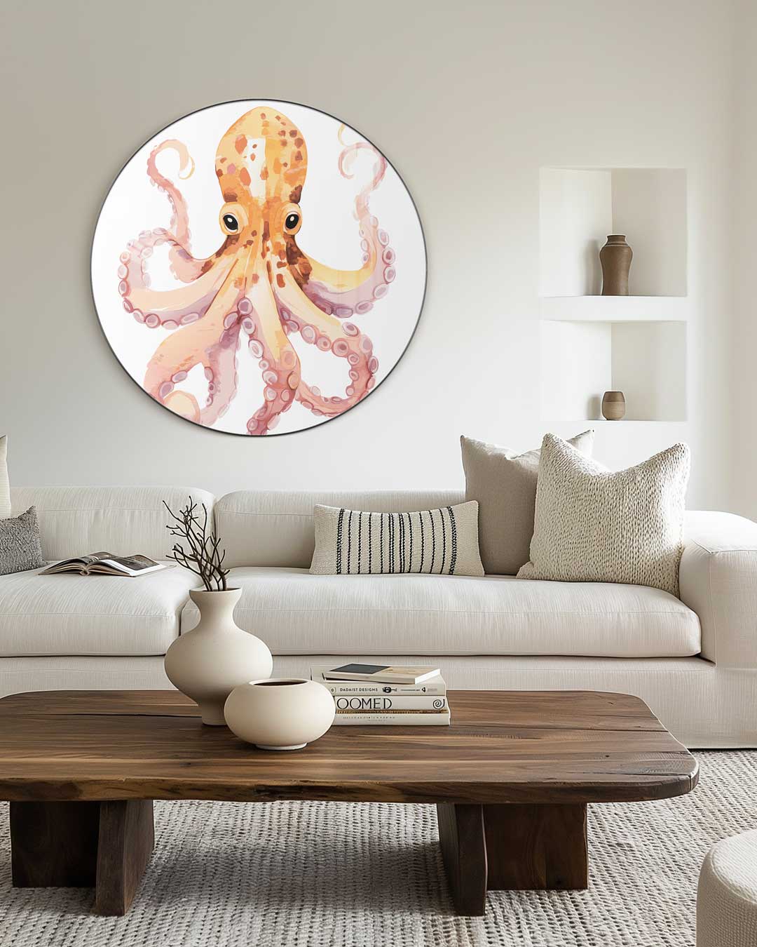 Vrolijke Octopus Muurcirkel