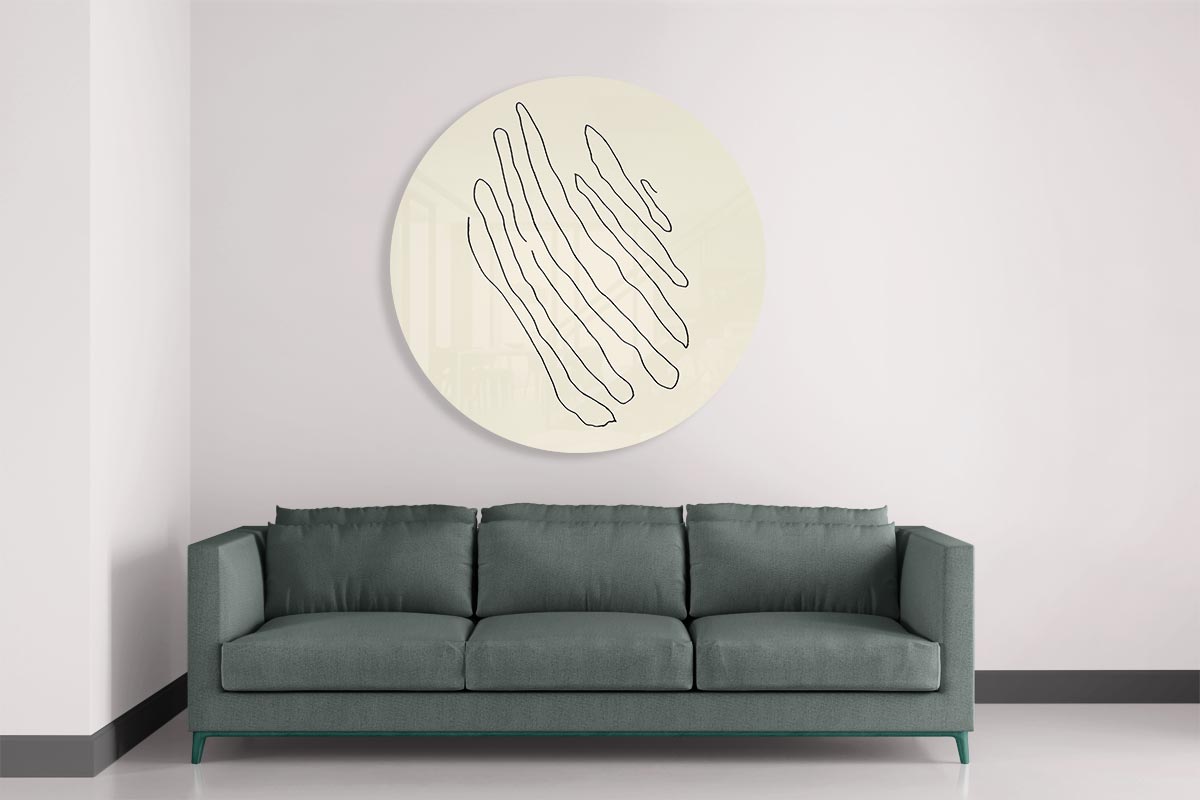 Abstracte Lijnkunst Muurcirkel