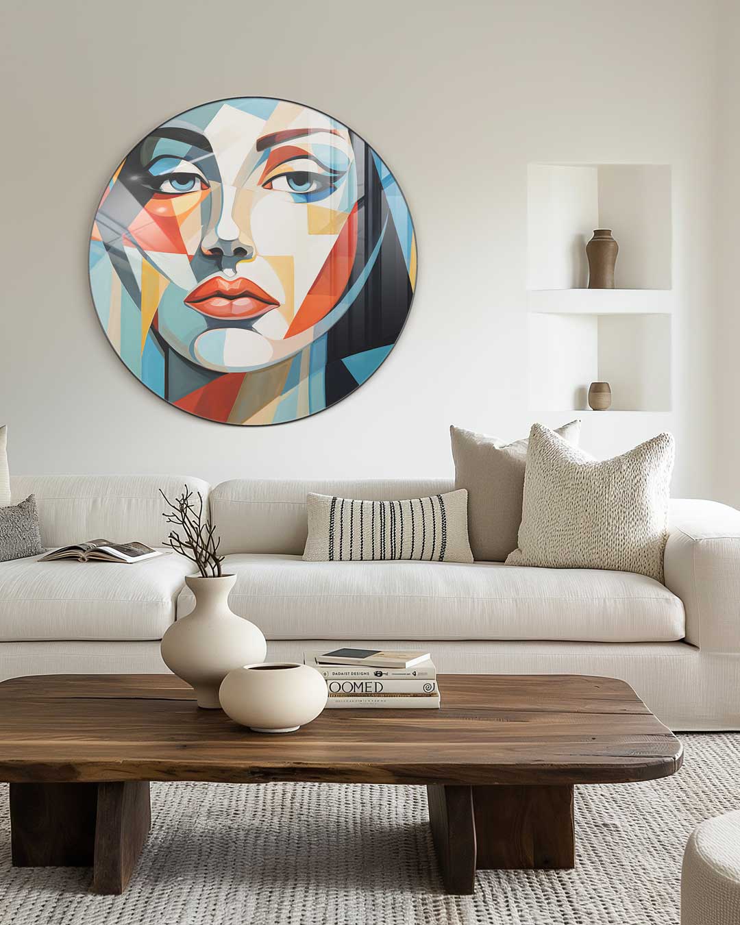 Abstracte Kleurenpracht Muurcirkel-WallArtistic