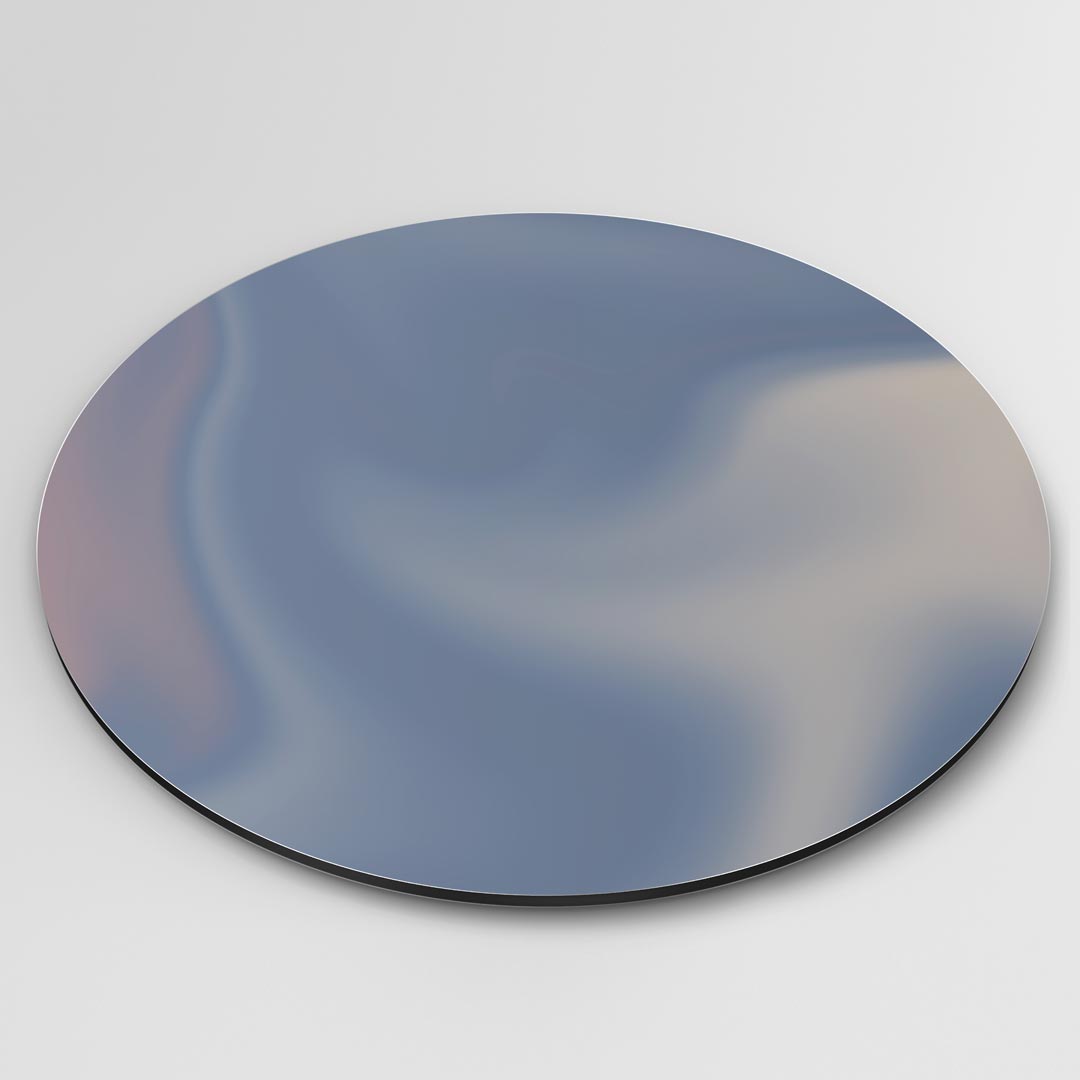 Elegante Blauw Tinten Muurcirkel