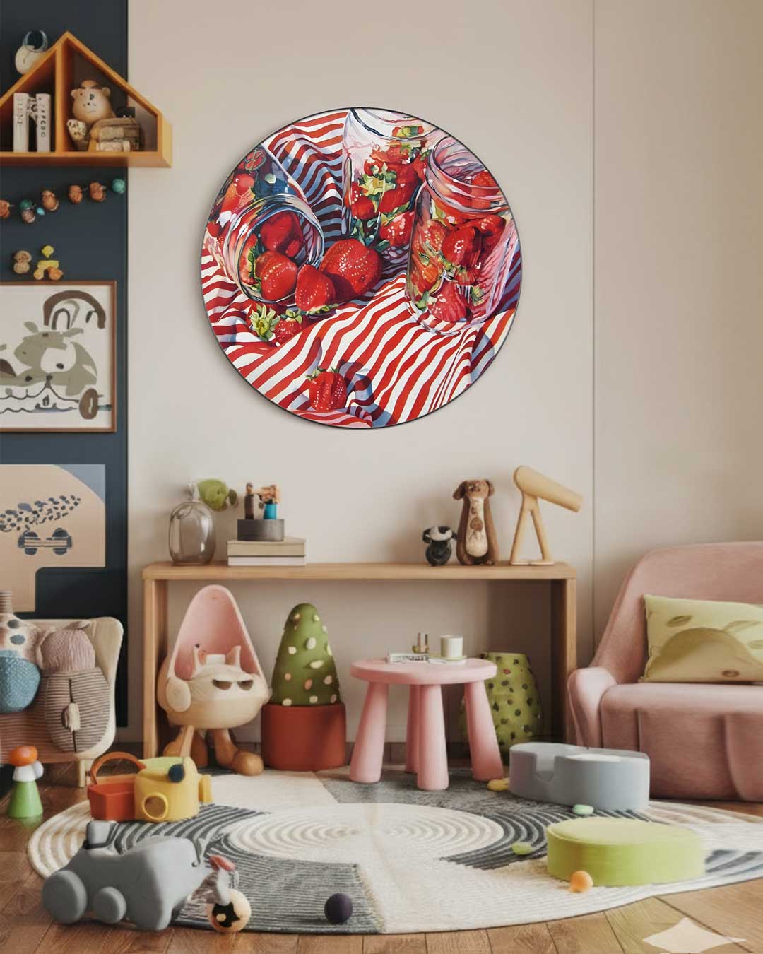 Zomerse Aardbeien Muurcirkel