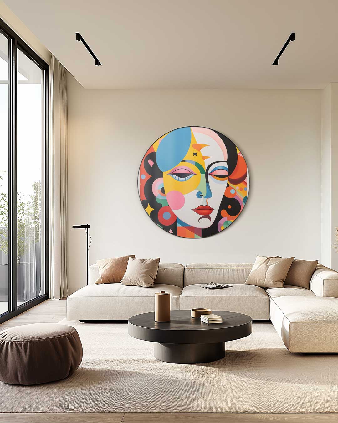 Vrolijke Geometric Muurcirkel-WallArtistic