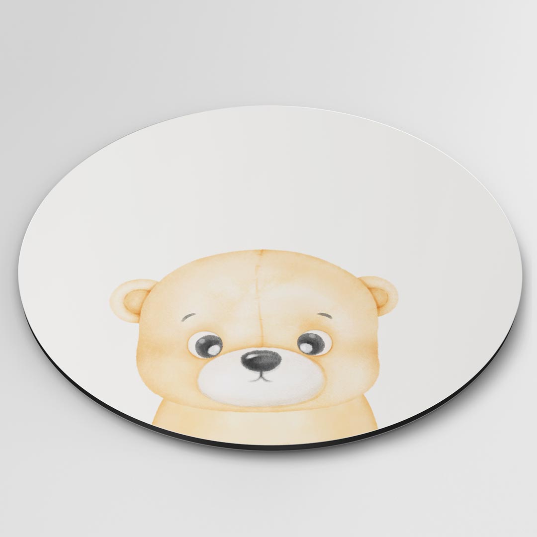 Schattige Teddybeer Muurcirkel-WallArtistic