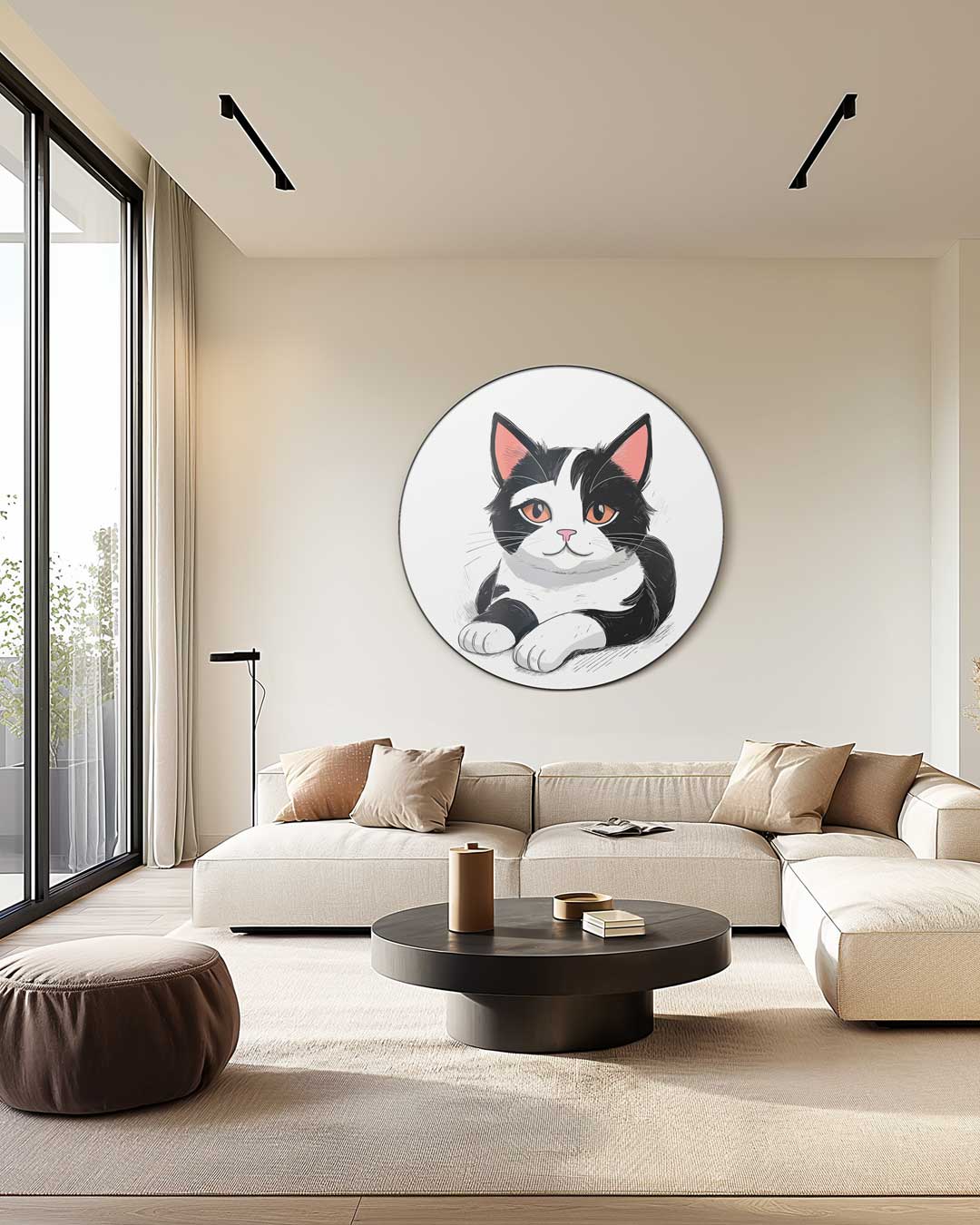 Schattige Kat Muurcirkel