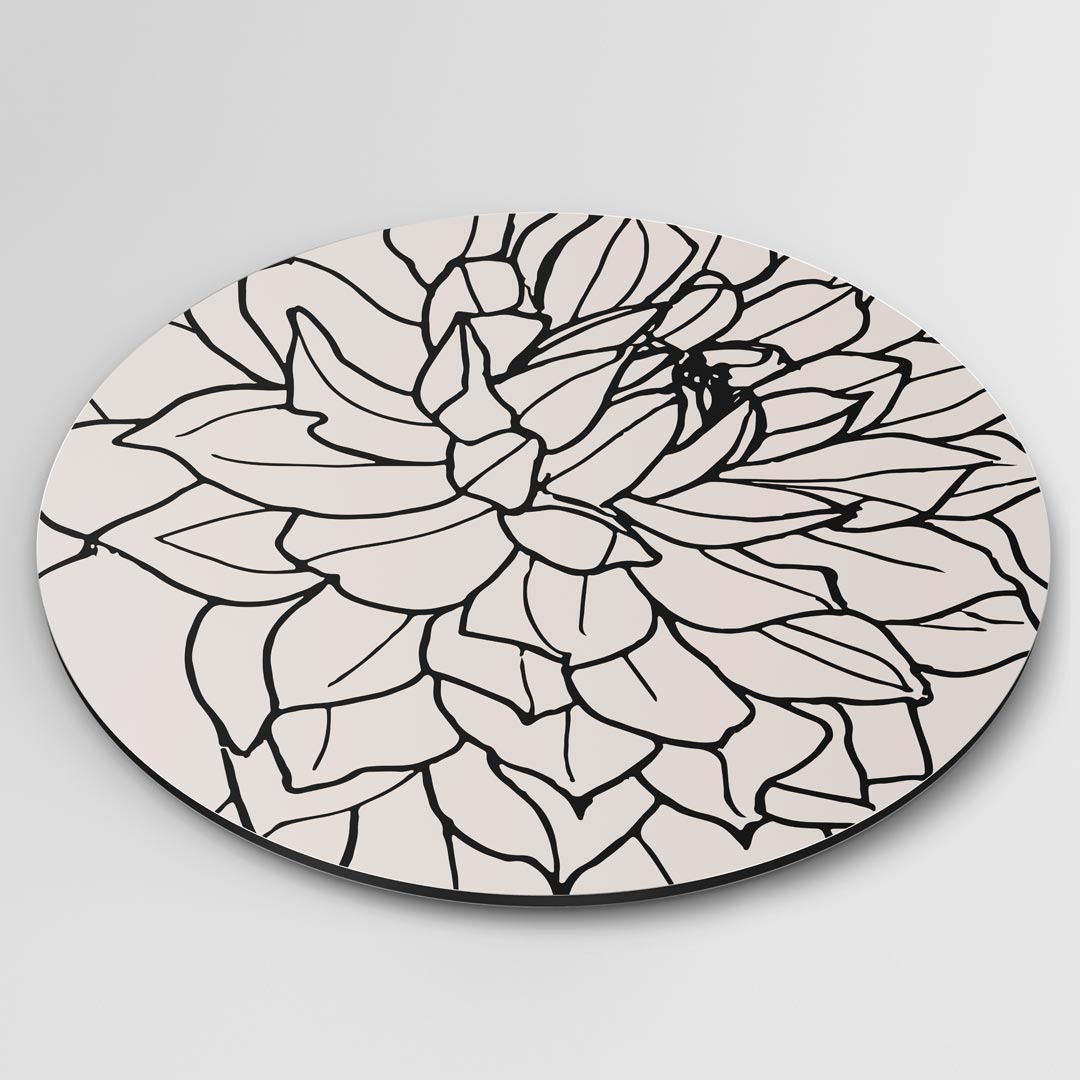 Elegant Bloemenpatroon Muurcirkel