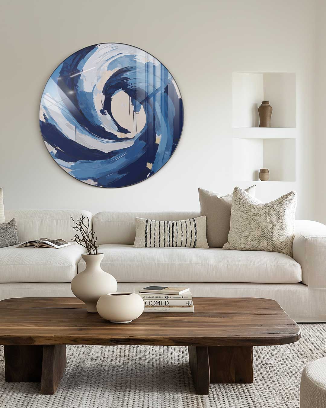 Betoverende Blauwe Kunstmuurcirkel