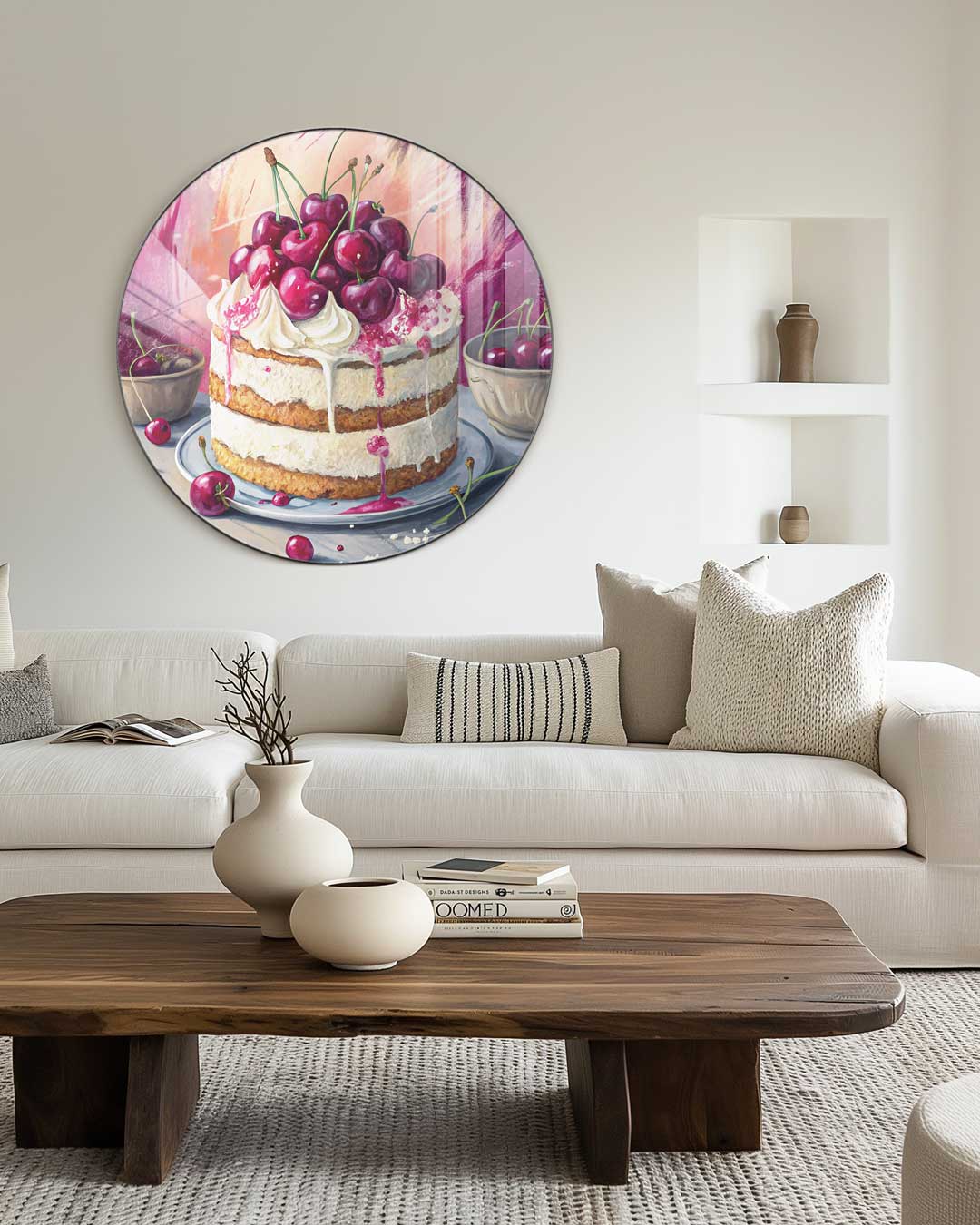 Zoete Kersen Droom Muurcirkel-WallArtistic