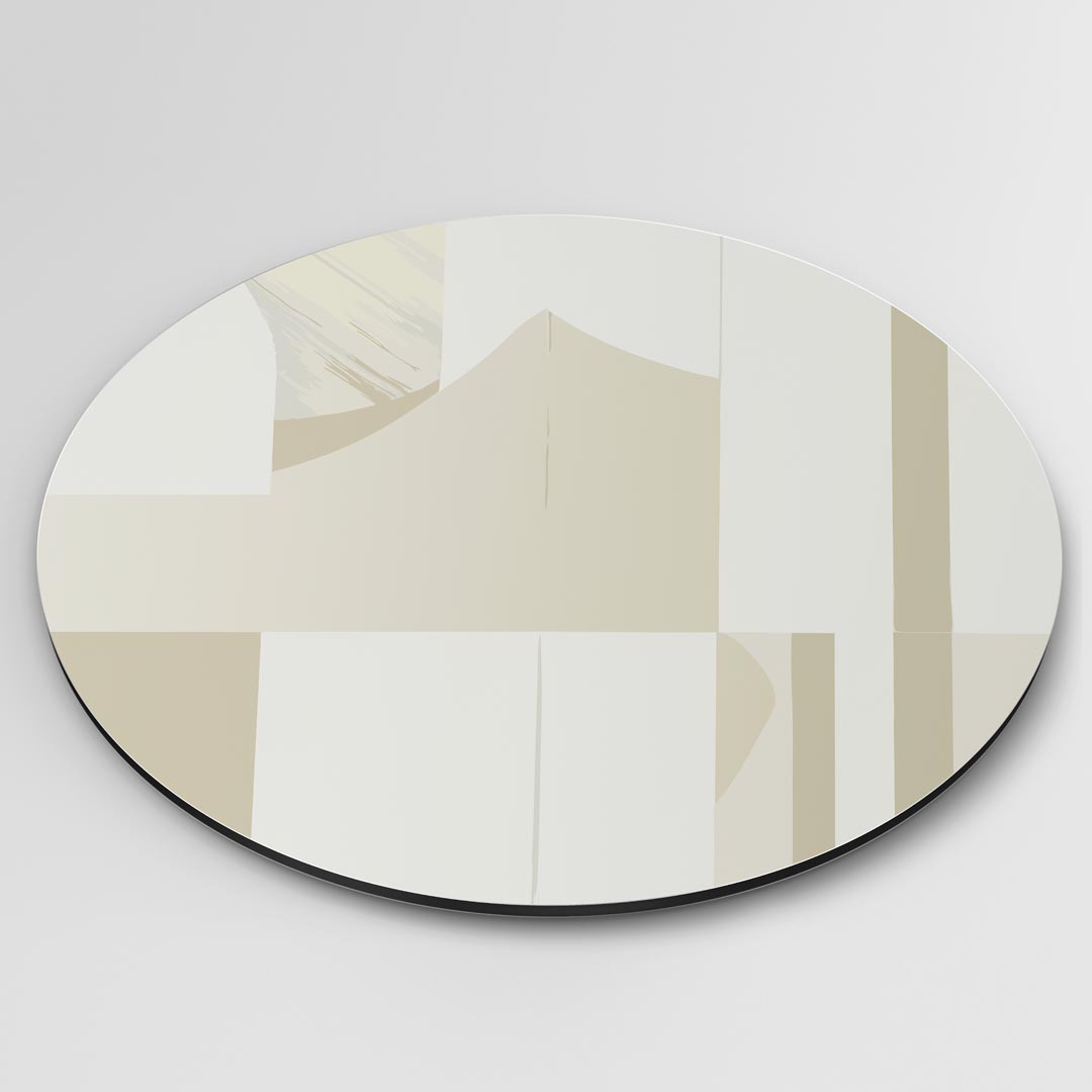 Elegante Beige Muurcirkel