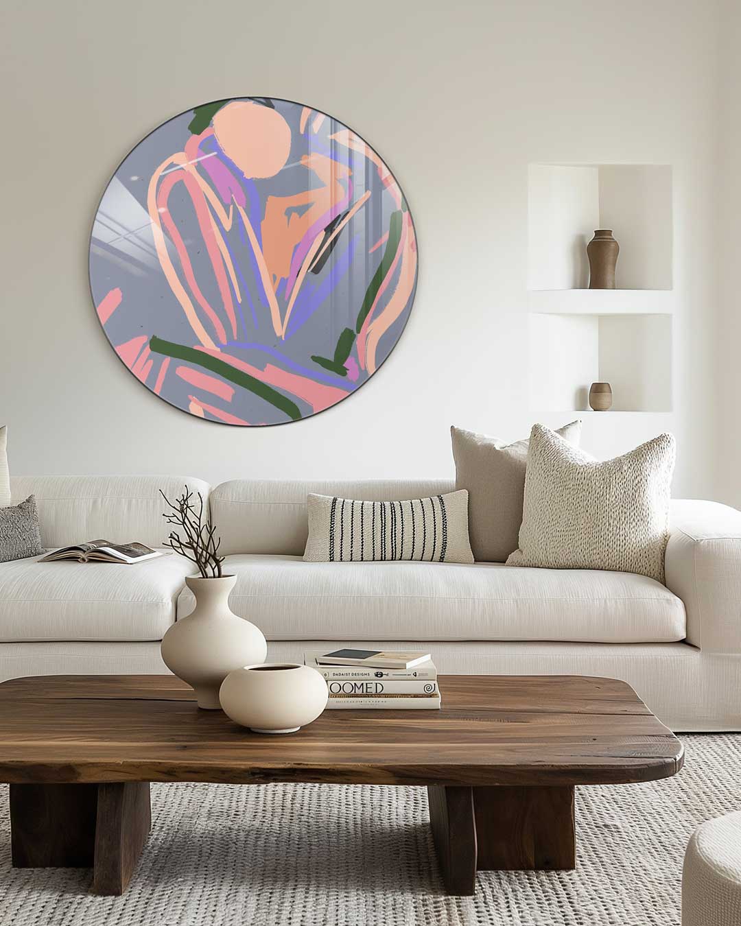 Kleurrijke Abstracte Muurcirkel-WallArtistic