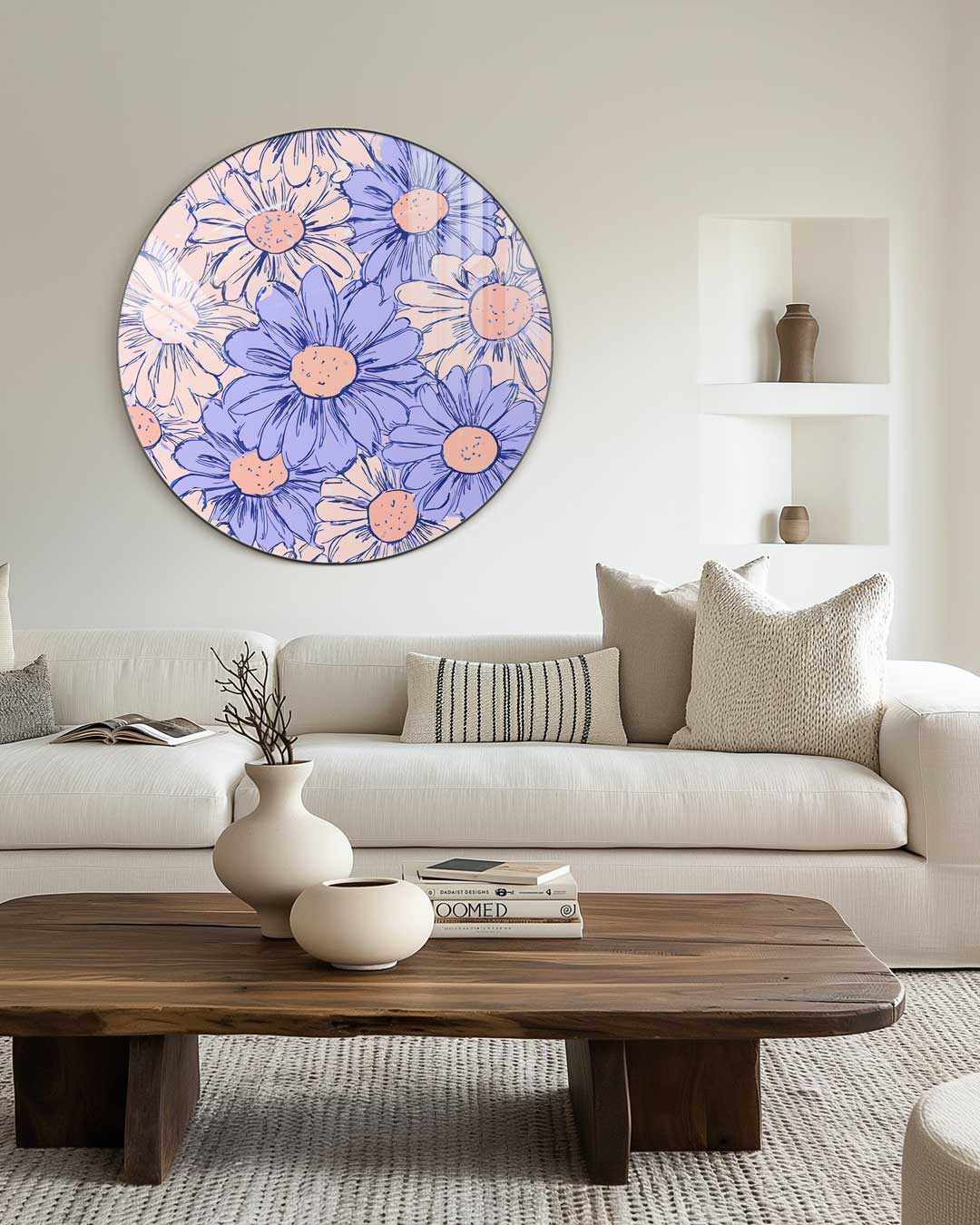Vrolijke Bloemen Muurcirkel